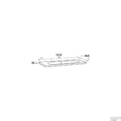 Wastafelblad Exclusive Line Palermo 120-1 Keramiek 1 Kraangat -Sealkin Badkamermeubilair Winkel wastafelblad palermo 120 1 tech 1