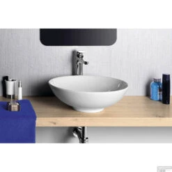 Waskom Sapho Dimp Rond 46x46x15 Keramiek Wit -Sealkin Badkamermeubilair Winkel wh060 waskom sapho dimp rond 46x46x15 keramiek wit 4