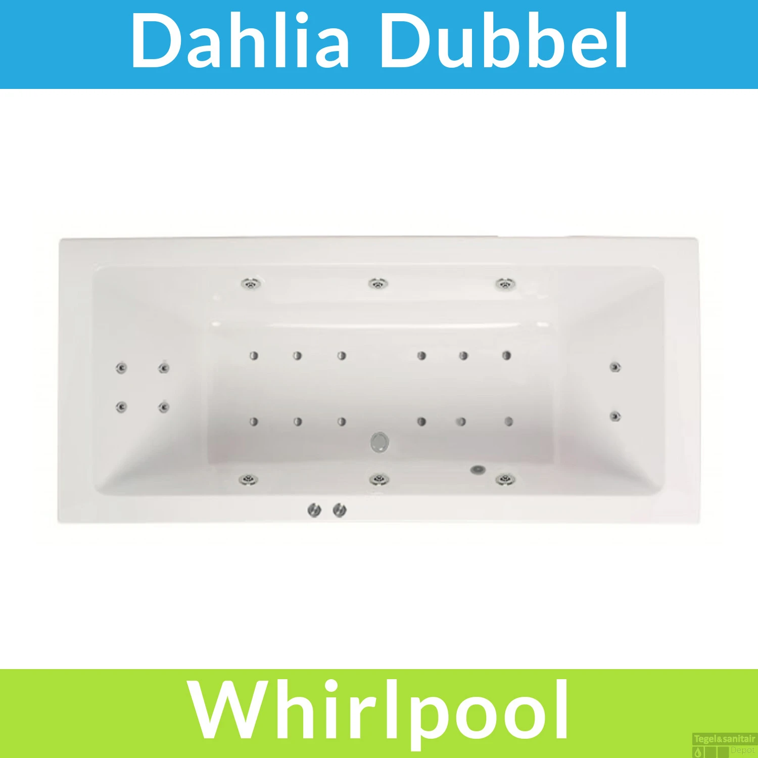 Whirlpool Boss & Wessing Dahlia Jetline 190x90 Cm Dubbel Systeem Geborsteld RVS 3 Whirlpool Boss & Wessing Dahlia Jetline 190x90 Cm Dubbel Systeem Geborsteld RVS