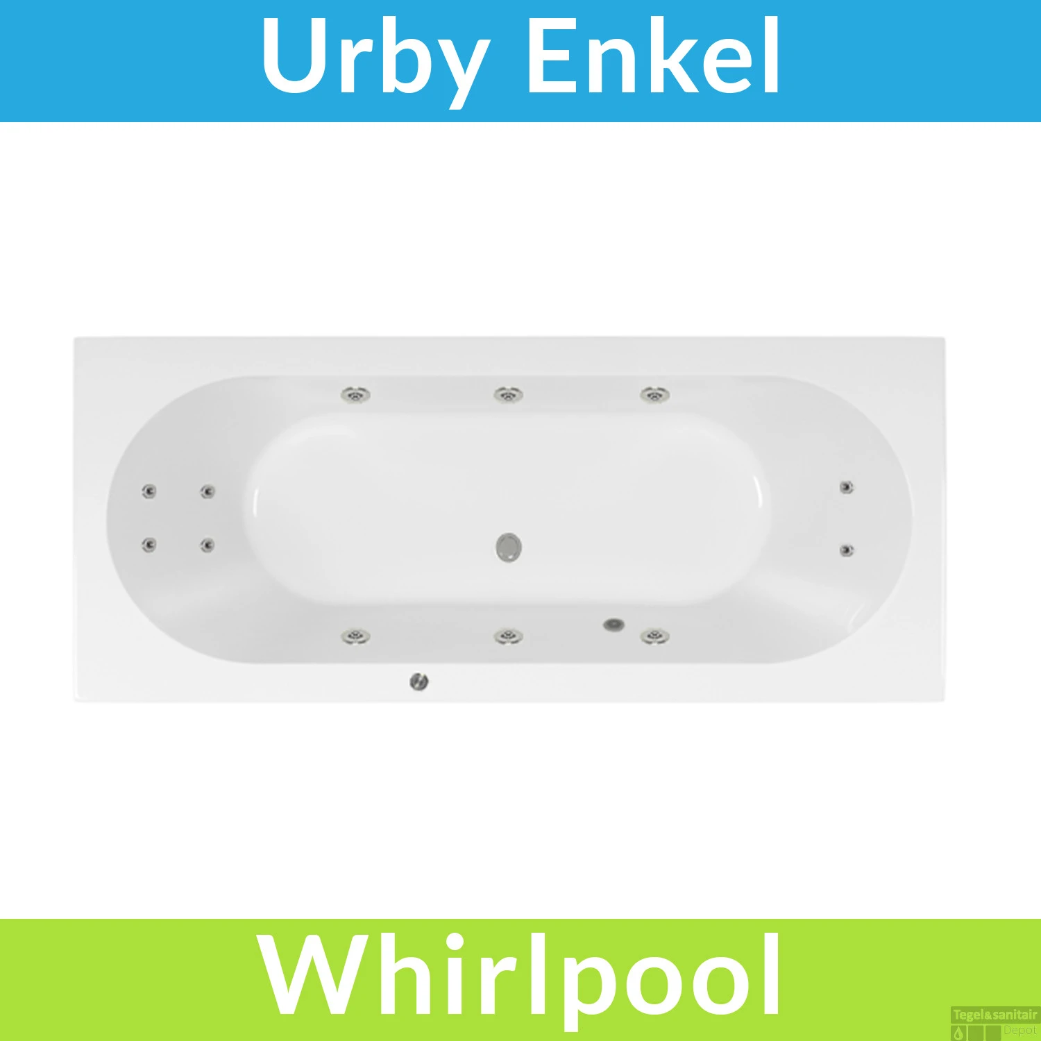 Whirlpool Boss & Wessing Urby Jetline 180x80 Cm Enkel Systeem Geborsteld RVS 3 Whirlpool Boss & Wessing Urby Jetline 180x80 Cm Enkel Systeem Geborsteld RVS