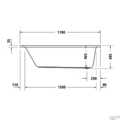Whirlpool Duravit D-Neo Inbouw 170x75x48.5 Cm Wit -Sealkin Badkamermeubilair Winkel whirlpool duravit d neo inbouw 170x75x48.5 cm wit tech2
