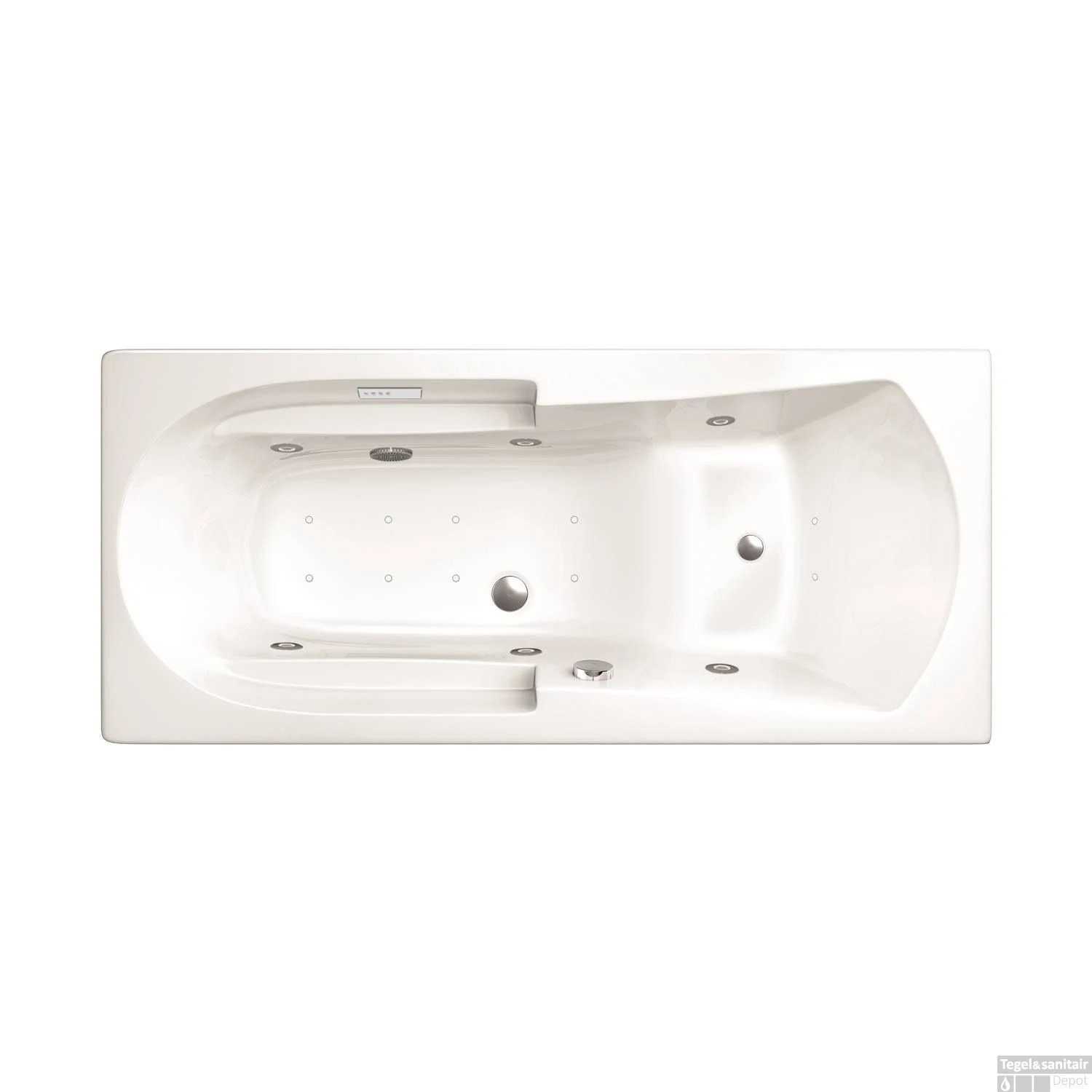 Whirlpoolbad Allibert Moovance Essentia 180x80x53 Cm Incl. Poten Wit 3 Whirlpoolbad Allibert Moovance Essentia 180x80x53 Cm Incl. Poten Wit