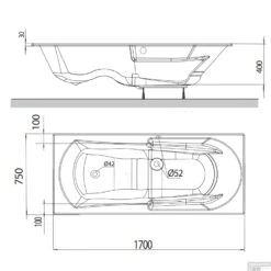 Whirlpoolbad Allibert Namea Dolcea 180x80x53 Cm Incl. Poten Wit -Sealkin Badkamermeubilair Winkel whirlpoolbad allibert moovance essentia 180x80x53 cm incl. poten tec 5
