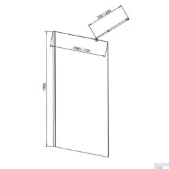Inloopdouche Sapho Walk-In 110x190 Cm Met Muurprofiel Helder Glas -Sealkin Badkamermeubilair Winkel wi111 inloopdouche sapho walk in 110x190 cm met muurprofiel helder glas tech