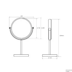 Vrijstaande Kaptafel Spiegel Sapho Rond 20 Cm Chroom 7 Vrijstaande Kaptafel Spiegel Sapho Rond 20 Cm Chroom -Sealkin Badkamermeubilair Winkel xp010 vrijstaande kaptafel spiegel sapho rond 20 cm chroom 2