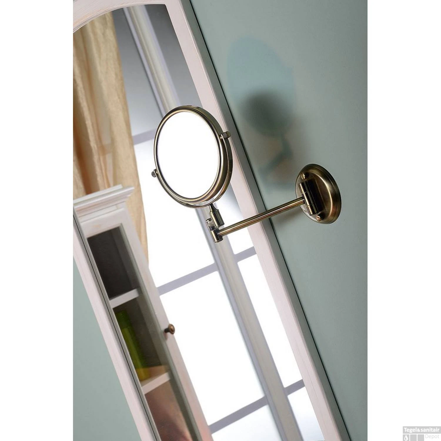 Make-up / Scheerspiegel Sapho Wandmontage Rond 15 Cm Brons 4 Make-up / Scheerspiegel Sapho Wandmontage Rond 15 Cm Brons - Afbeelding 2