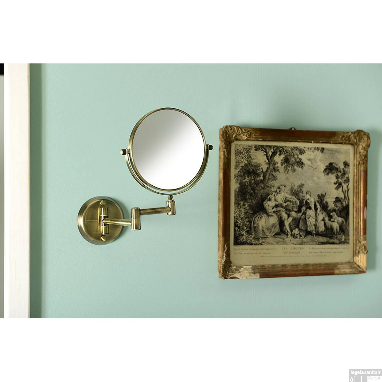 Make-up / Scheerspiegel Sapho Wandmontage Rond 15 Cm Brons 5 Make-up / Scheerspiegel Sapho Wandmontage Rond 15 Cm Brons - Afbeelding 3