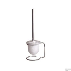 Toiletborstelhouder Sapho X-Round Vrijstaand 36x14x11 Cm Chroom / Melkglas
