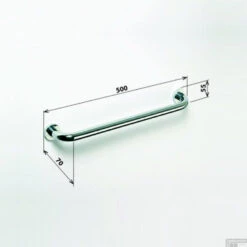 Handgreep Sapho X-Round Rond 50 Cm Chroom -Sealkin Badkamermeubilair Winkel xr500 handgreep sapho x round rond 50 cm chroom 1