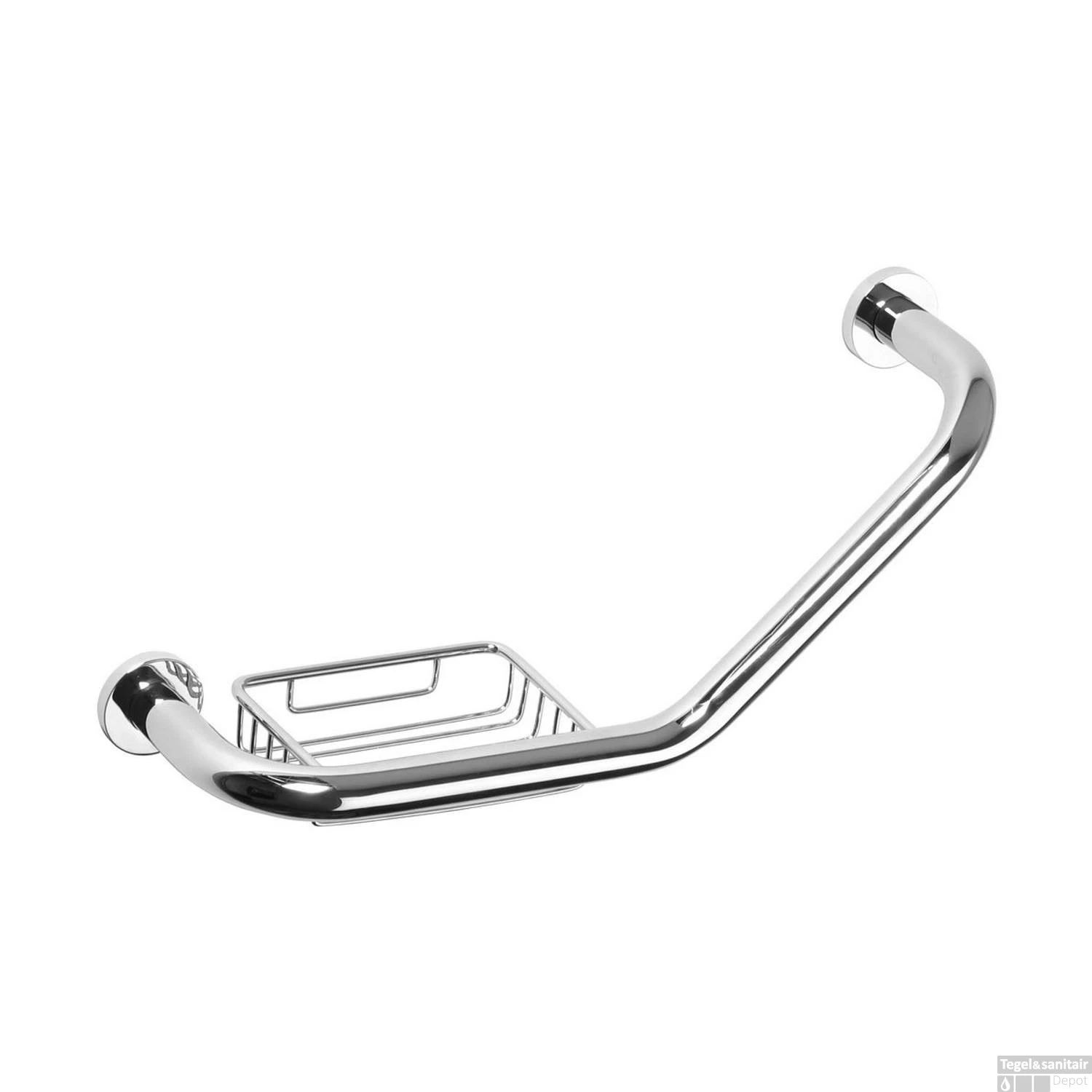 Handgreep Sapho X-Round 40 Cm Met Zeephouder Chroom 3 Handgreep Sapho X-Round 40 Cm Met Zeephouder Chroom