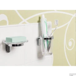 Tandenborstelhouder Sapho Zero Hangend Chroom / ABS 8 Tandenborstelhouder Sapho Zero Hangend Chroom / ABS -Sealkin Badkamermeubilair Winkel ze004 tandenborstelhouder sapho zero hangend chroom abs 1