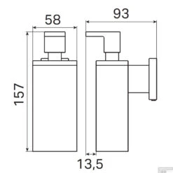 Zeepdispenser Haceka Edge Geborsteld Grafiet -Sealkin Badkamermeubilair Winkel zeepdispenser haceka edge geborsteld grafiet tec