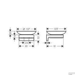 Zeepschaal HansGrohe AddStoris Mat Zwart 9 Zeepschaal HansGrohe AddStoris Mat Zwart -Sealkin Badkamermeubilair Winkel zeepschaal hansgrohe addstoris tech 3