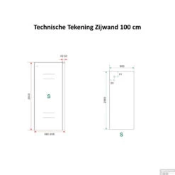 BWS Douchecabine Softclose 2.0 90x100 Cm Met Nisdeur En Zijwand 8mm Aluminium NANO Coating -Sealkin Badkamermeubilair Winkel zijwand 100 tech 4