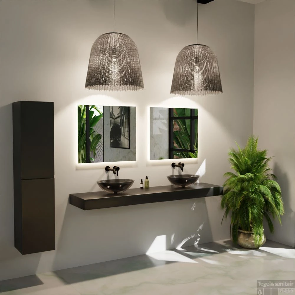 MONDIAZ ZOI Waskom Transparant 50cm Kleur Black 6 MONDIAZ ZOI Waskom Transparant 50cm Kleur Black - Afbeelding 4