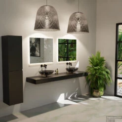 MONDIAZ ZOI Waskom Transparant 50cm Kleur Black 13 MONDIAZ ZOI Waskom Transparant 50cm Kleur Black -Sealkin Badkamermeubilair Winkel zoicrystalblackplurban00009 11882514482903